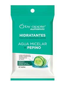 Set de 3 Paquetes de Toallitas Desmaquillantes Reafirmantes, Agua Micelar + Pepino, Remueve Maquillaje A Prueba De Agua, 30 Toallitas - Verde - Ver 3