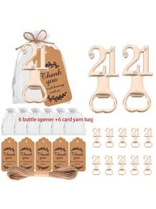 12 Pezzi di Apribottiglie Dorati come Regali o Souvenir per Feste di Compleanno del 15°, 16°, 18°, 21° Anno, Oppure Molto Popolari per il 18° Anniversario di Matrimonio, Decorazioni per Feste a Tema Dorato, Bomboniere, Regali per Feste in Famiglia, Regali per Amici