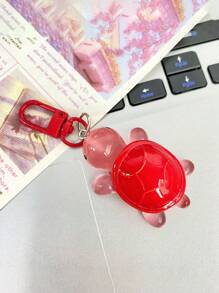 1 pièce/5 pièces Pendentifs multicolores lumineux de tortue, porte-clés pendentif animal, accessoires de sac, porte-clés de voiture, porte-clés, accessoires de porte-clés, porte-clés mignons, peuvent être fixés à des articles tels que des clés, des sacs, des téléphones portables, des accessoires de voiture, des breloques de sac, école, animal de dessin animé, gothique, Y2k