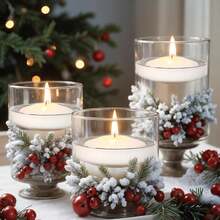 36/48 White Floating Wax Candles, Burn For 8-10 Hours, Odorless And Smokeless Floating Candles, 3 Inches Center Decoration, Suitable For Center Decoration Floating Candles, Suitable For Cylindrical Vases, Weddings, Parties, Pool Water Candles. - 3in - Xem 7