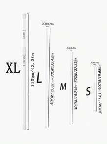 1/2pcs Punch-Free Multi-Functional Telescopic Rod, Simple Installation, Perfect For Bathroom Shower Curtain Rod, Balcony Drying Rod, Wardrobe Hanging Clothes Rod, Door Window Hanging Curtain Rod, Curtain Rod Holder, Bathroom Accessories Home Bathroom Decor Summer