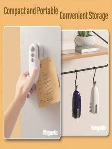 1 Pcs Mini Bag Sealer With Cutter And Magnetic Adsorption - Rechargeable Handheld Heat Sealer Machine For Keeping Food Fresh And Snacks Crispy