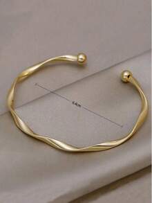 1件扭纹设计手镯，休闲时尚百搭配饰 - 彩色 - 查看 3