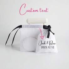 DIY 抽绳袋定制帆布袋储物袋收缩亚麻袋，多功能，耐用，装饰性，可重复使用，精致，时尚，高品质，色彩鲜艳，现代，定制，个性化，独特，适合他的理想礼物，适合她的理想礼物，男朋友，爸爸，女朋友，妈妈，家人，朋友，茶室，家庭，花园，办公室，周年纪念日，情人节，母亲节，生日，父亲节，毕业典礼，婚礼，乔迁，精致浪漫 - 米色 - 查看 2