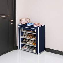 1pc Simple Shoe Rack Multi-Layer Steel Pipe Assembly Dustproof Household Space-Saving Student Dormitory Economical Shoe Cabinet - Multicolor - View 11