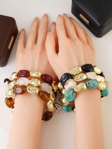 Betykuku 6 pièces Bracelets bohèmes colorés et perlés, accessoires de bijouterie décontractés, cadeau pour les femmes et les filles