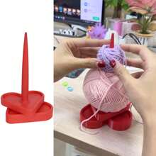 3D Print Vertical Spinning Stand Shiny-Design Heart Knitting Rotary Plastic Tools Yarn Spinners Organizer Storage Holder