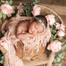 Soft Knitted Newborn Photography Tassel Backdrop Blanket, Vintage Boho Background Blanket, Newborn Photography Props Wraps Boy Girl Baby Posing Flokati Mat,Studio Shoot Accessories - Multicolor - View 5