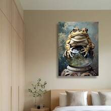 3pcs Halloween Decoration Black Cat And Jack - Lantern, Witch And Apple, Frog And Pot Wall Arts Canvas Posters, High Definition Printing Optional Frame, Living Room And Bedroom Home Decoration Hanging Paintings - Multicolor - View 7