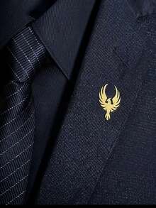 1 件男女通用复古凤凰胸针，金色饰面不锈钢翻领别针，时尚优雅的正式配饰，休闲精致的装饰，适合作为送给男朋友/女朋友、丈夫的生日礼物，父亲节和情人节礼物，万圣节礼物 - 彩色 - 查看 1