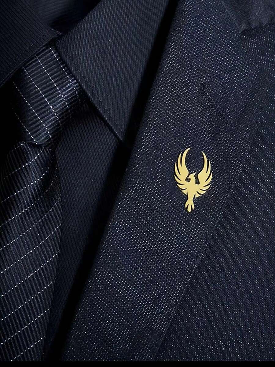 1 件男女通用复古凤凰胸针，金色饰面不锈钢翻领别针，时尚优雅的正式配饰，休闲精致的装饰，适合作为送给男朋友/女朋友、丈夫的生日礼物，父亲节和情人节礼物，万圣节礼物 - 彩色 - 查看 1