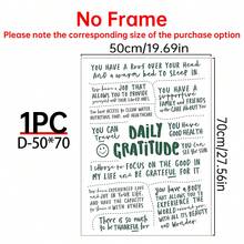 1 PIEZA Póster de lienzo con recordatorios diarios inspiradores, arte de pared motivacional para el hogar, oficina, cafetería - Sin marco, sin plumas - Ideal para regalos de cumpleaños y festividades - 1PC - Ver 18