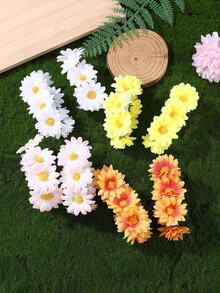 2pcs/8pcs Girls Daisy Flower Hair Scrunchies Suitable For Daily Wear - Multicolor - View 9