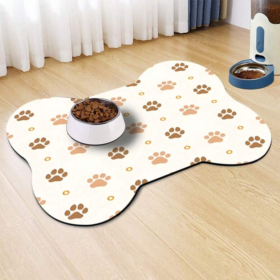 1 pezzo di tappetino per l'alimentazione degli animali domestici, tappetino assorbente per cibo di cani e gatti, tappetino antiscivolo e impermeabile, resistente alle macchie e facile da pulire, ideale per contenere acqua e cibo di animali domestici, accessorio per animali, tappetino per pasti per animali domestici adatto per bevitori sporchi e disordinati