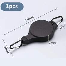 Polea retráctil para plantas, ganchos ajustables para colgar macetas, resistentes, para plantas de interior y exterior - 1 pieza negra - Ver 11