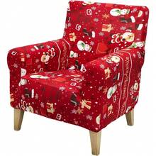Local Delivery - Banquet Armchair Slipcover Printed Chair Covers With Arms Stretch Club Chair Slipcover Soft Armchair Sofa Covers Anti-Slip Furniture Protector For Dogs Pets Home Living Room Decor, 14 - 45 - 查看 1