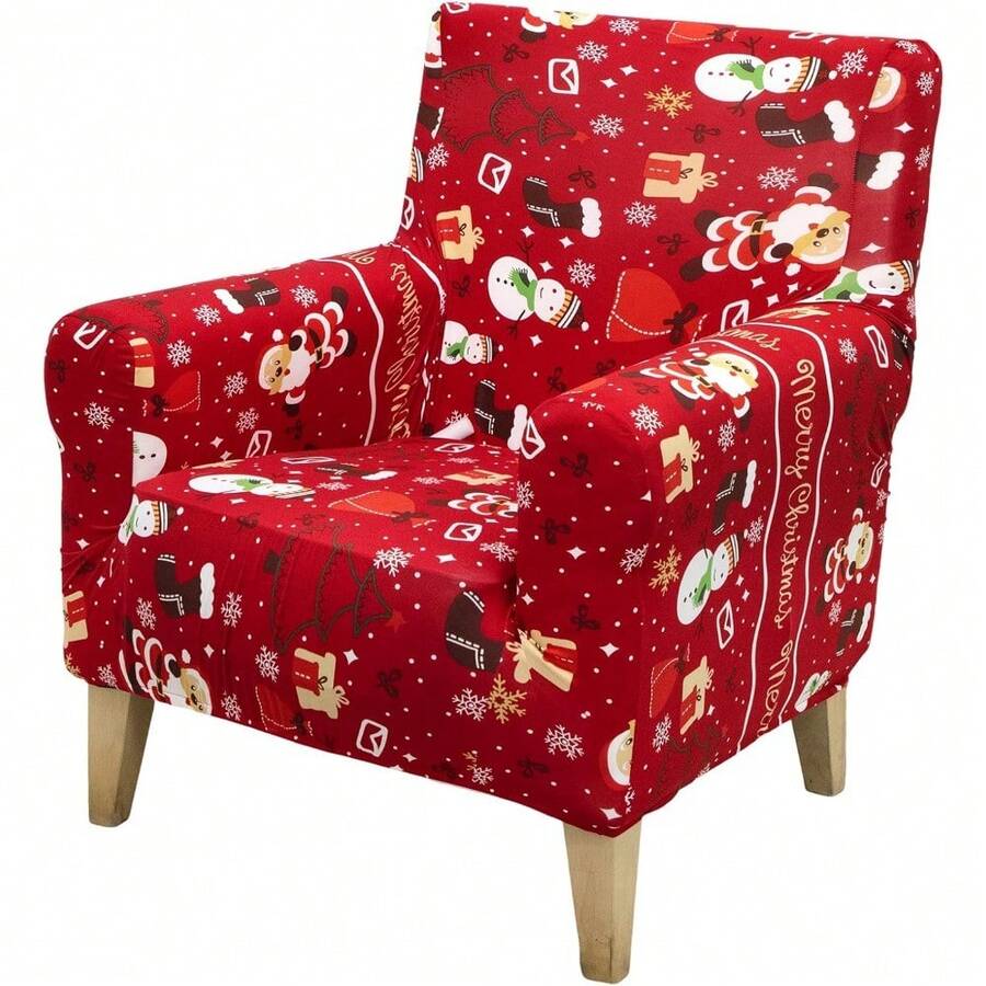 Local Delivery - Banquet Armchair Slipcover Printed Chair Covers With Arms Stretch Club Chair Slipcover Soft Armchair Sofa Covers Anti-Slip Furniture Protector For Dogs Pets Home Living Room Decor, 14 - 45 - 查看 1