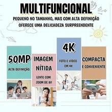 Professional Camera With 4K CCD Sensor|50MP Ultra HD Resolution|2.4-Inch Screen|Mini Portable Body|Perfect For Selfies On Student Travel - 銀色 - 查看 7