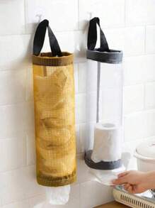 2PCS Garbage Bag Storage Bags, Plastic Bag Organizer Holders, Durable Washable Trash Bag Racks, Cleaning Supplies, Household Tools, Back To School Essentials, Wall-Mounted Kitchen Trash Bag Storage Bags, Round Miscellaneous Storage Bags, Kitchen Supplies, Cleaning & Storage Items, Over-The-Door Hanging Storage Bags, Wall-Mounted Kitchen Trash Bag Holder With Removable Washable Net Bags