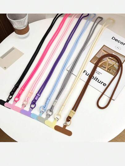 Cordão ajustável para celular, 1 peça, resistente e anti-perda para celular, câmera, copo, bolsa, versátil cordão transversal com fivela para homens e mulheres, acompanha clipe