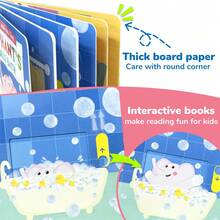 beartale 一套儿童推拉滑梯互动游戏书，大象泡泡浴互动书，培养良好沐浴习惯，探索性忙碌书，早教玩具，生动插图忙碌书，教育玩具，互动书 - 彩色 - 查看 10