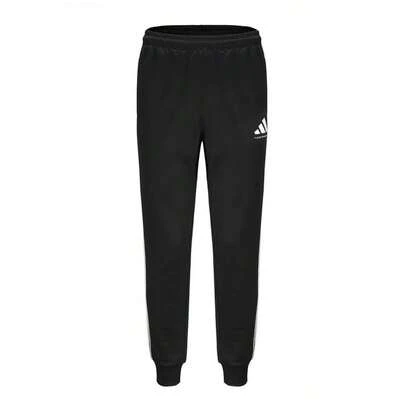  Adidas Loose Fit Tapered Leg Sweatpants With 3-Stripes, Black, Casual Campus & Streetwear, Spring/Autumn