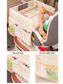 1 Stück Kindersitz-Tablett für Auto - Aufbewahrungstablett für Autositz - Baby-Essenentisch, Auto-Malplatte, Tabletts für Kinder Reisebedarf, Tablett für Kinder Aktivitäten auf Reisen, Kleinkind-Schoßtisch-Organizer für Flugzeug