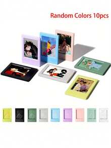 1/2/4/10pcs 3-Inch Suitable For Mini Classic Upright Photo Frame, Simple Colorful Creative Photo Frame Stand, Party/Holiday Gift (Magnet Not Included) - Multicolor - View 40