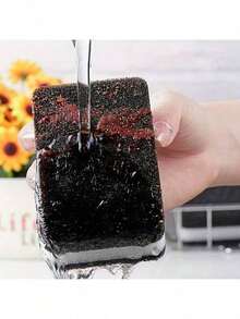 10 pezzi Spugne per lavare i piatti, spugne bicolore bianche e nere, spesse, per la pulizia in cucina, panni per piatti, protezione magica per tegami, forniture per cucina, bagno, casa