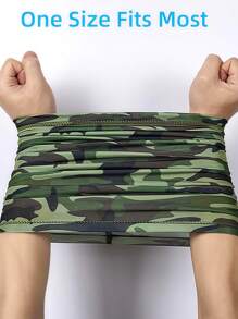 4 piezas Cubierta para el cuello con estampado de camuflaje - Máscara facial transpirable para deportes y actividades al aire libre - Protección UV para mujeres y hombres