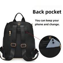 1Pc Women Fashion Backpack Large Capacity Casual Travel Backpack Ladies Bag New Student Schoolbag Backpack Unisex Bags Solid Color Pocket Zipper Backpack, Travel Daily Bag, Women's Casual School Backpack Small Backpack, Outdoor Casual Backpack