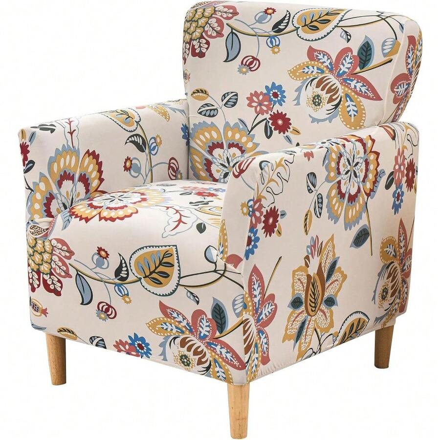 Local Delivery - Banquet Armchair Slipcover Printed Chair Covers With Arms Stretch Club Chair Slipcover Soft Armchair Sofa Covers Anti-Slip Furniture Protector For Dogs Pets Home Living Room Decor, 14 - 39 - 查看 1