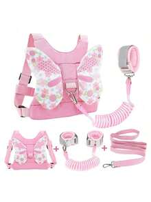 Brazalete de seguridad de 3 en 1 para bebé: correa, cinturón y correa de muñeca anti-pérdida, cinturón de seguridad para niños, suministros de caminata para niños y niñas - Multicolor - Ver 11