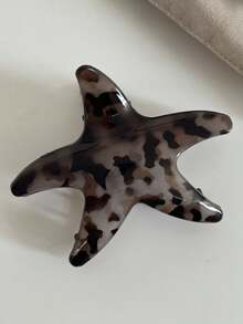 1 件夏季海星和豹纹发夹，优雅海滩度假发饰，女士发爪夹，发夹发夹发夹 - 豹紋色 - 查看 9