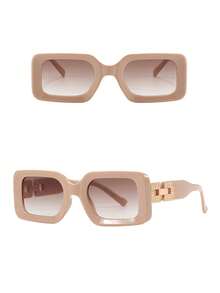 1pc European Rhinestone Chain Small Frame Girl Fashion Glasses, Suitable For Teens - Black - View 9