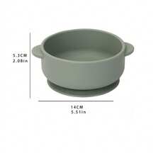 1 Piece; Baby Feeding Bowl Silicone Bowl Suction Double-Ear Bowl For Baby Self-Feeding Utensils Resistant To High Temperature And Fall Suitable For Daily - Multicolor - View 3