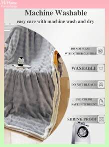 1 pieza Manta suave con borde de felpa de microporo de color gris claro, manta felpuda de franela cálida para niños, niñas, estudiantes, hogar, oficina, dormitorio, viajes y camping, para todas las estaciones