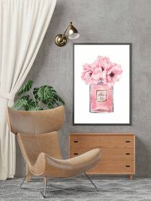 1 件浅粉色墙壁艺术、少女时尚海报、送给她的礼物、更衣室装饰、梳妆台艺术、帆布印刷海报、适用于客厅、卧室、餐厅、厨房、工作室等，无框