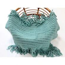 Soft Knitted Newborn Photography Tassel Backdrop Blanket, Vintage Boho Background Blanket, Newborn Photography Props Wraps Boy Girl Baby Posing Flokati Mat,Studio Shoot Accessories - Multicolor - View 9