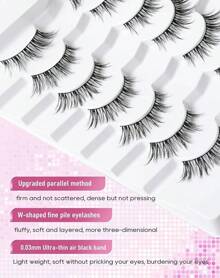 Natural Eyelashes Short Wispy False Lashes C Curl HP-70
