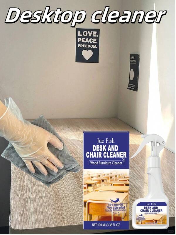 Desk Cleaner 100ml Decontamination Plastic Desks, Chairs, Desks, Office Wood Furniture, Wipe Table Cleaners