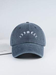 MLFO 2025 New Moon Embroidery Classic Washed Baseball Cap, Comfortable Breathable Adjustable Size, Suitable For Daily Life, Leisure And Vacation, Multiple Colors Available, - Moon - View 16
