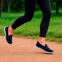 Women's Black Pink Olimpikus Walking Running Training Sneakers 34 To 40 - Màu Hồng Tươi - Xem 4