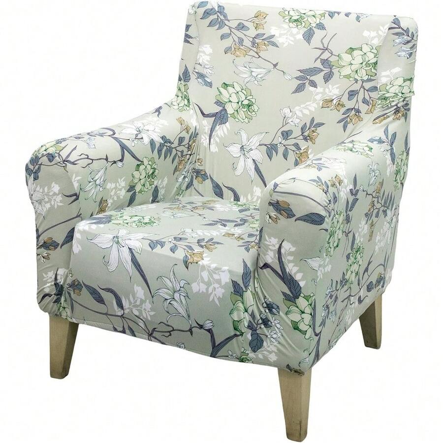 Local Delivery - Banquet Armchair Slipcover Printed Chair Covers With Arms Stretch Club Chair Slipcover Soft Armchair Sofa Covers Anti-Slip Furniture Protector For Dogs Pets Home Living Room Decor, 14 - 47 - 查看 1