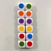 6/12pcs Colorful Acrylic Dice Set - Perfect For Group Games And Brain Teasers, Durable Material - Multicolor - View 14