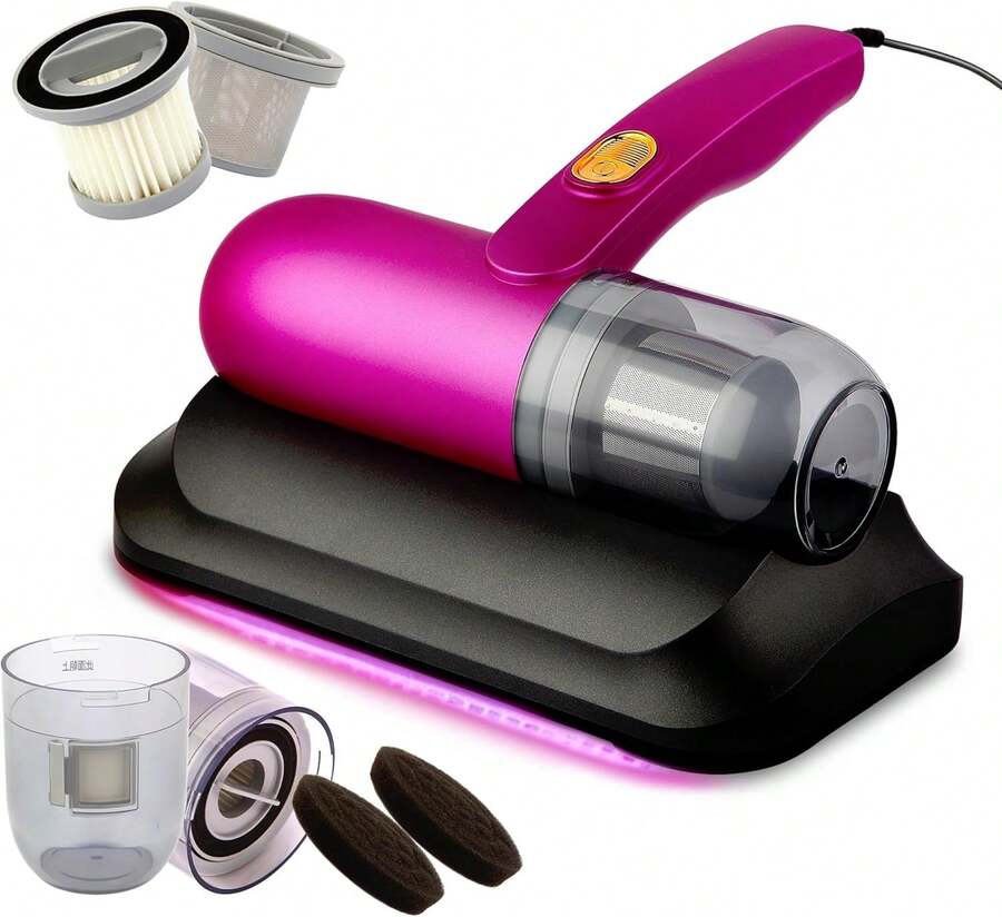 Bed Vacuum Cleaner, 13Kpa Strong Suction And Low Noise, UV Light, Washable HEPA Filter For Deep Clean, Handheld Vacuum Effectively Clean Up Bed,Mattress Vacuum Corded,Sofas, Pet Hair And Carpets - Multicolor - View 1
