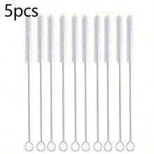 5/10Pcs Premium Stainless Steel Cleaning Brushes - Reusable, Rust-Resistant, And Gentle On Surfaces - Perfect For Cleaning Glass, Silicone, Metal Straws, And More, Ideal Easter Gift