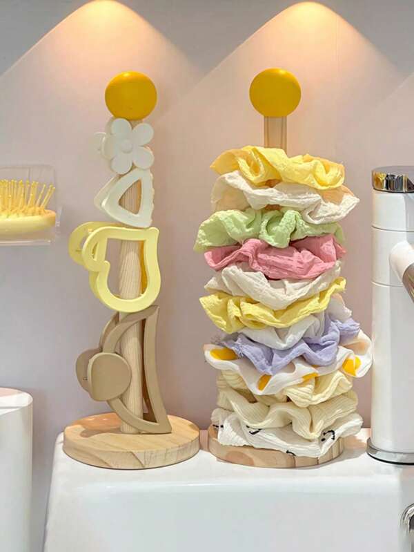 1 Stück Retro-Stil Holz Haaraccessoire Aufbewahrungsregal - Geeignet für Stirnbänder, Clips und Schmuckregale, Aufbewahrungsregal für Haaraccessoires, Haarbandaufbewahrungsmagie-Tool, Haarband Gummiband Haarklaue, Haarblumen Haaraccessoire Aufbewahrungsregal, Massivholz Präsentationsregal