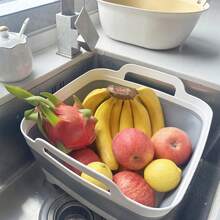 Collapsible Wash Basin With Drain Plug – 2.4 Gallon Portable Sink Tub For Baby Bottles, Dishwashing, RV & Camping | Space Saving Foldable Design | -Free /PP Material (Grey) - Xám+5l Xám - Xem 6