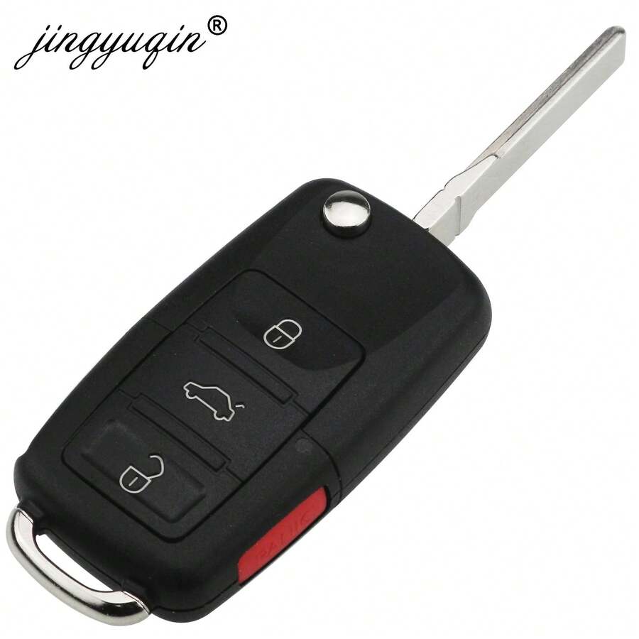 Carcasa plegable para llave remota con hoja sin cortar de 2/3/4 botones para VW Golf, Passat, Polo, Jetta, Touran, Bora, Sharan - Múltiples estilos - Ver 1